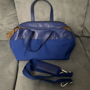 Indigo blue special edition away everywhere bag with contrast edges